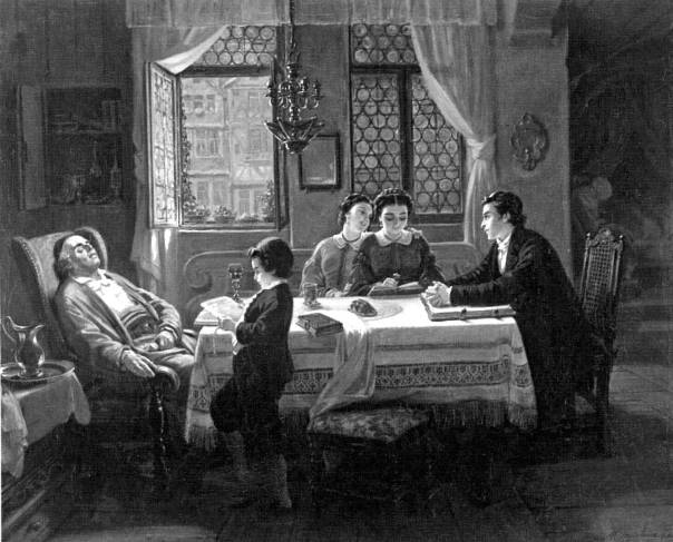 מוריץ דניאל אופנהיים, 'שבת אחר הצהריים', 1866