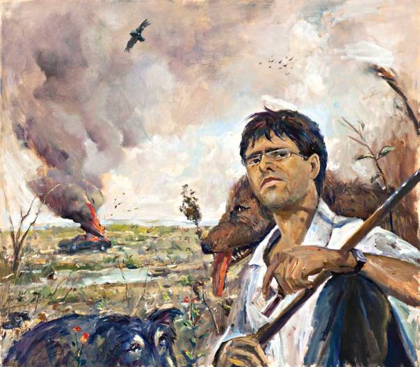 "דיוקן עצמי עם כלבים", 2013