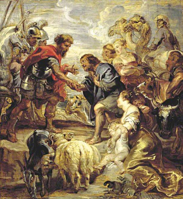 מהו היחס הראוי לגיבורי התנ"ך? פטר פאול רובנס, פגישת יעקב ועשו, 1624