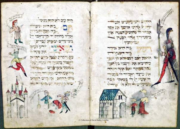 שלושה בנים, הגדת נירנברג השנייה, מחצית המאה ה־15, דרום גרמניה