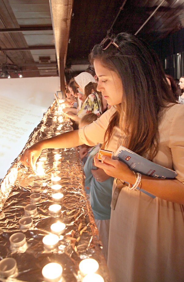 עמדה שמרנית בסוגיית הדלקת נרות שבת במלון. הדלקת נרות המונית בתל אביב צילום: גדעון מרקוביץ', פלאש 90