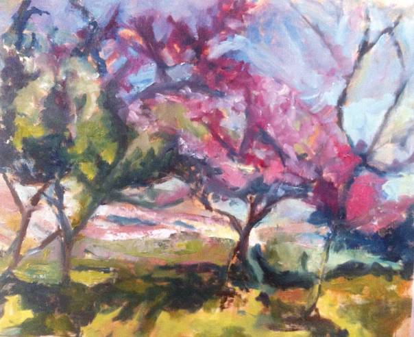 זהבי אפלבאום, פריחת השקד מתוך התערוכה "מהמקום בו אני עומדת" המוצגת במרכז בית שמואל ירושלים 