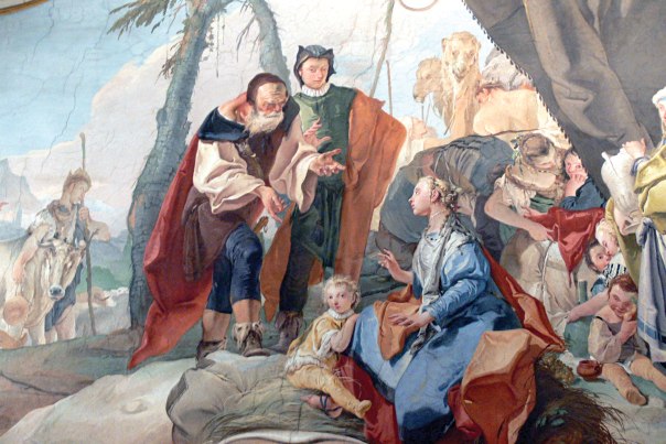 שילמה מחיר כבד. רחל יושבת על התרפים, ג'ובאני בטיסטה טייפולו, 1726