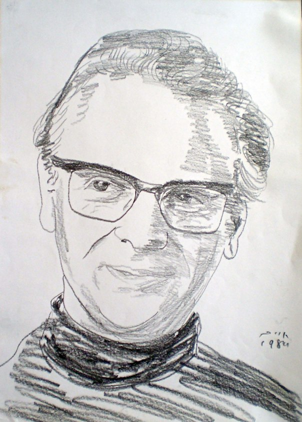 אפרים קישון באיור של חיים טופול, 1984