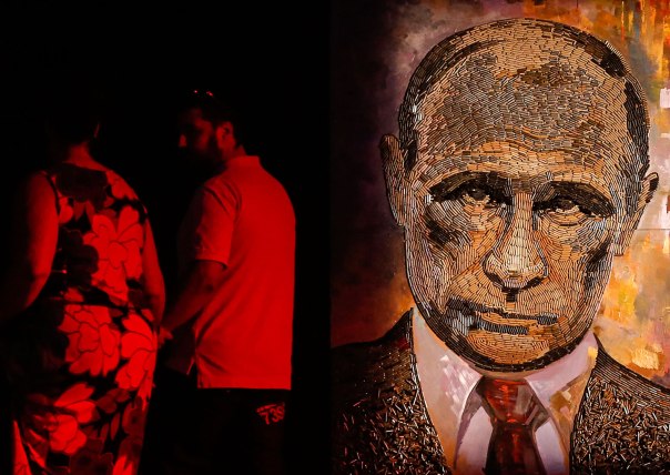 נחוש‭ ‬לא‭ ‬לוותר‭. ‬הציור‭ "‬פני‭ ‬המלחמה‭" ‬מאת‭ ‬הציירת‭ ‬האוקראינית‭ ‬דריה‭ ‬מרצ‭'‬נקו‭, ‬קייב‭ ‬2015 צילום‭: ‬אי‭.‬פי‭.‬אי 