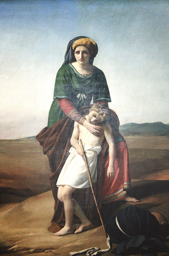  גם‭ ‬כאן‭ ‬הנער‭ ‬מגיע‭ ‬קרוב‭ ‬לשערי‭ ‬מוות‭ ‬וניצל‭ ‬ברגע‭ ‬האחרון‭ ‬על‭ ‬ידי‭ ‬מלאך‭. ‬הגר‭ ‬וישמעאל‭, ‬פרנסואה‭ ‬ג‭'‬וזף‭ ‬נאבז‭, ‬1820 