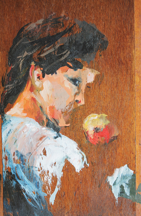 רננה‭ ‬לאוב‭, ‬תפוח‭. ‬ מתוך‭ ‬התערוכה‭ "‬לחישות‭" ‬המוצגת‭ ‬ בבית‭ ‬האמנים‭, ‬ירושלים