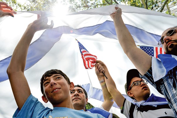 השתלבות עמוקה בסיפורה של ארה"ב, מצעד תמיכה בישראל, ניו יורק, 2014 צילום: אי.פי.איי