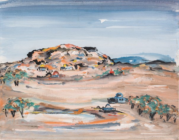 הטבע בשבילנו הוא כמו מים לדג. מרדכי אבניאל, נוף, שנות ה–70. מתוך התערוכה "סיפור על ציונות ואמנות" המוצגת בגלריה משרד, תל אביב.